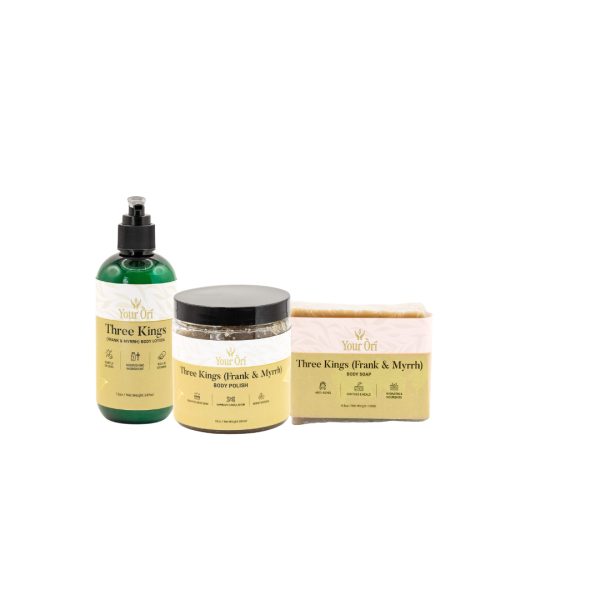 Three Kings Body Care Set (Lotion, Soap, Scrub)