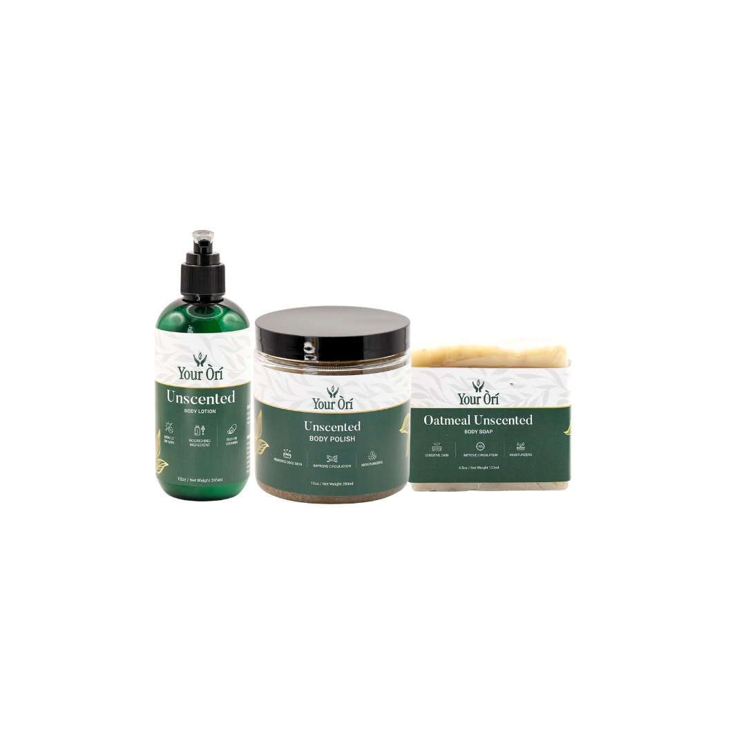 unscented body care set